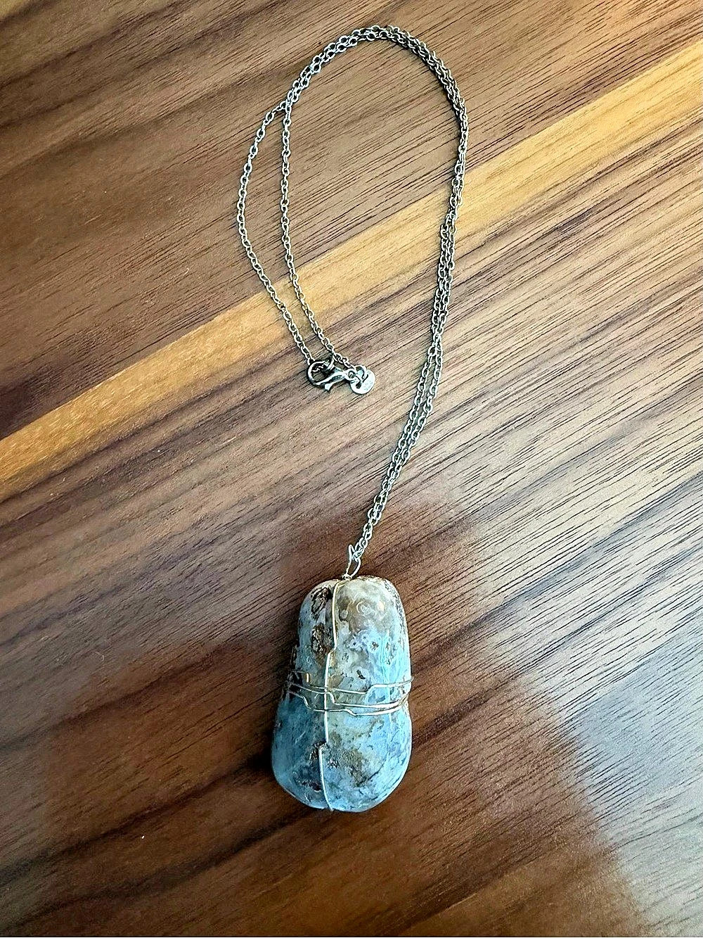 Crystal Wire-Wrapped Pendant Necklace